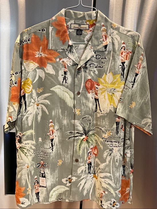 Tommy Bahama Other - Tommy Bahama Cool Yule Hawaiian Christmas  silk button down vintage shirt.